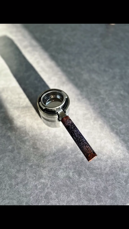 Obsidian Serpent Artisan Bottomless Portafilter alternate angle 5 for compatible espresso machine