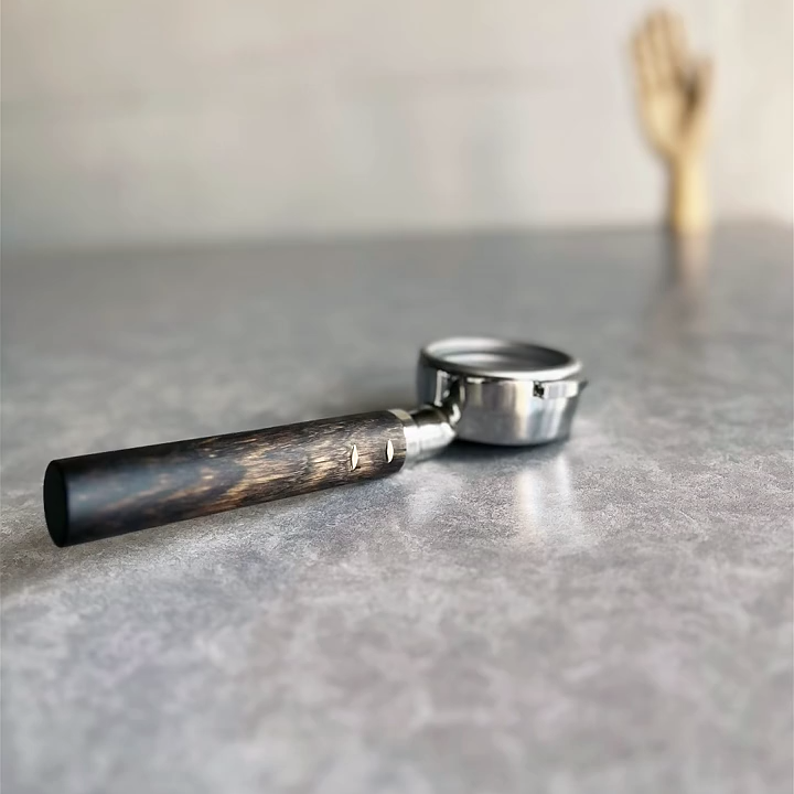 Obsidian Grain Artisan Bottomless Portafilter alternate angle 7 for compatible espresso machine