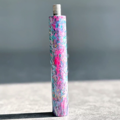 Electric Nebula Artisan Bottomless Portafilter wood, resin, or metal material detail close-up