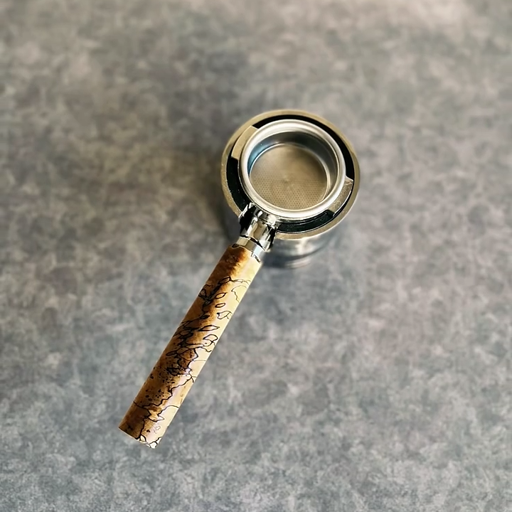 Spalted Labyrinth Artisan Bottomless Portafilter | Breville 54mm/58mm